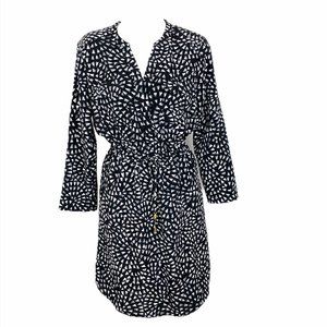 Mossimo shirt dress long sleeve collar printed